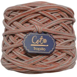 Trapillo de Algodón Listado Naranja y Gris
