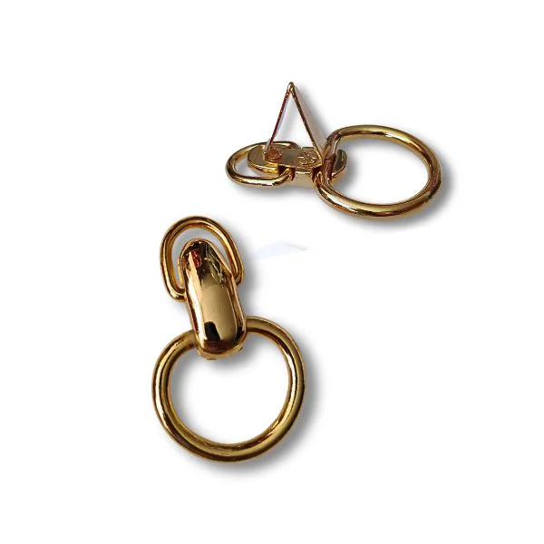 Aplique Doble Hebilla con Patitas para Bolsos y Carteras dorado