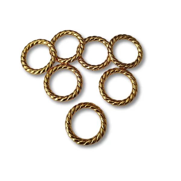 Argolla tipo Cuerda Dorado Calidad A1