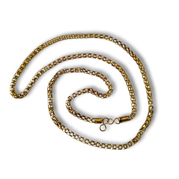 Collar de Cadena de Caja Redonda Dorado con cierre 8 para Bolsos y Manualidades Herrajes para Bolsos