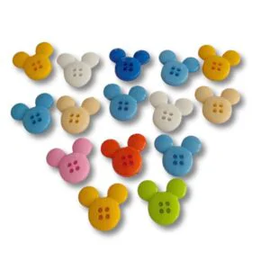 Botones Mickey Colores Variados al Azar