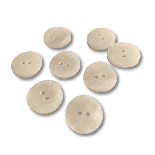 Botones Nacarados de Resina 20mm 2 agujeros pequeños para costuras y manualidades