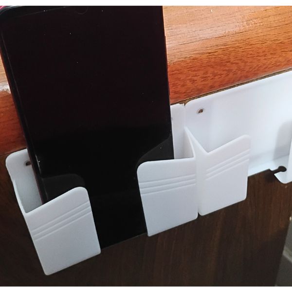 Soporte para Celular de Plástico con Adhesivo para Pared