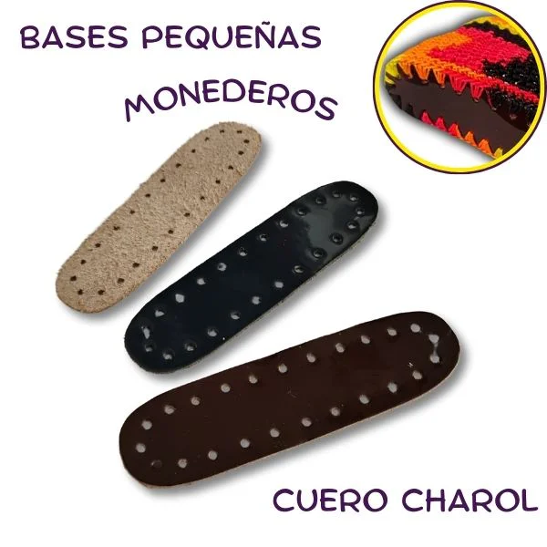 Bases Pequeñas para Monederos de Cuero Charol