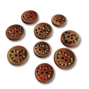 Botones Bordados con Hilo Matizado para Costuras y Manualidades