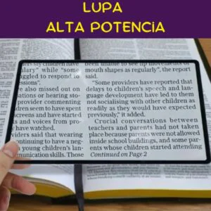 Lupa Rectangular PVC alta potencia para TEJER y MANUALIDADES