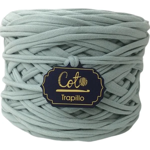 Trapillo Verde Cemento Claro para Tejer Producto Peruano