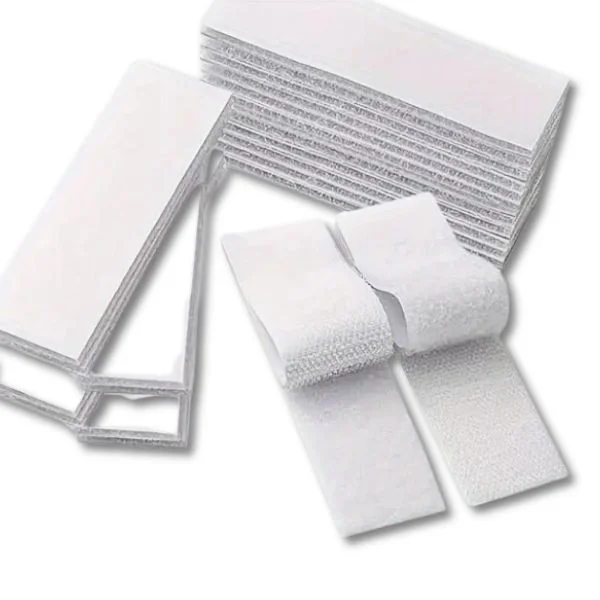 Velcro Adhesivo Rectangular Blanco Pega Pega