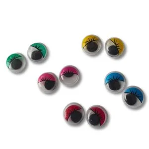 Ojitos con Movimiento 1 cm de varios colores para Muñecos y Amigurumis Crochet