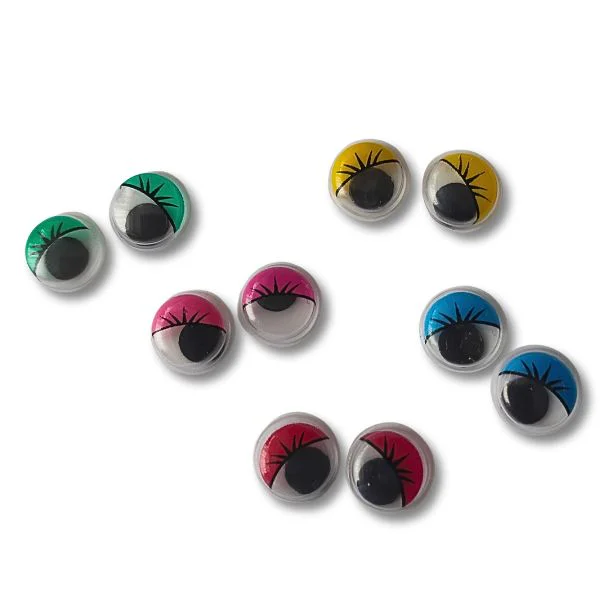Ojitos con Movimiento 1 cm de varios colores para Muñecos y Amigurumis Crochet