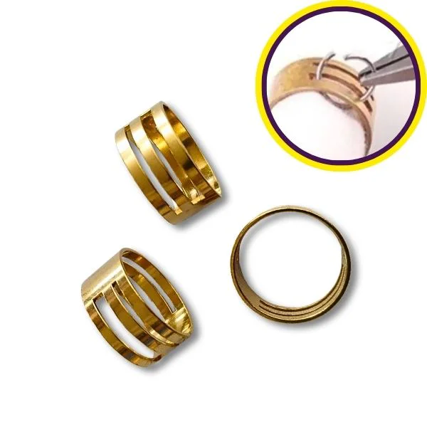 Anillo para Bisuteria abre y cierra argollas 2 Ranuras