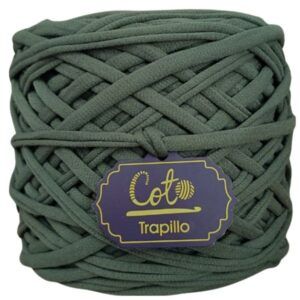 Trapillo Verde Olivo Oscuro para Tejer a Crochet Palitos y Macramé
