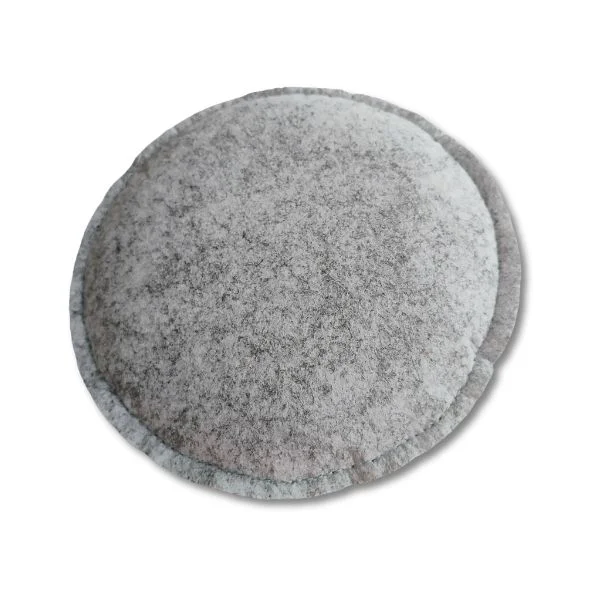 Almohadilla para Fieltrar. pequeña almohada de espuma gris para trabajar fieltro