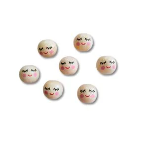 Bolas de Madera Caritas Barniz
