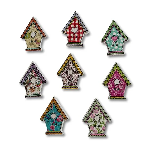 Botones Casitas para Manualidades Scrap