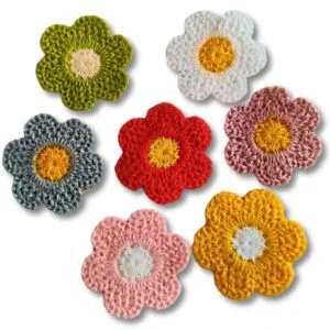 Flores Tejidas Apliques Parches para Coser
