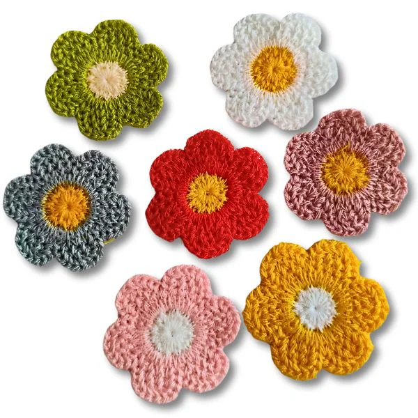 Flores Tejidas Apliques Parches para Coser
