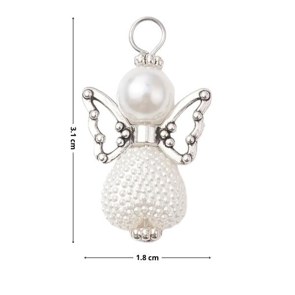 Dijes de Perlas Angelitos para Recuerdos de Bautizos y Comuniones