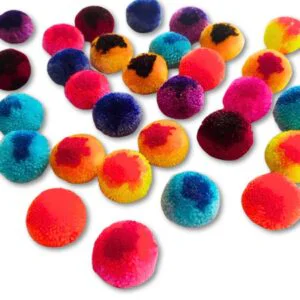 Pompones Matizados Colores Mezclados y Variados