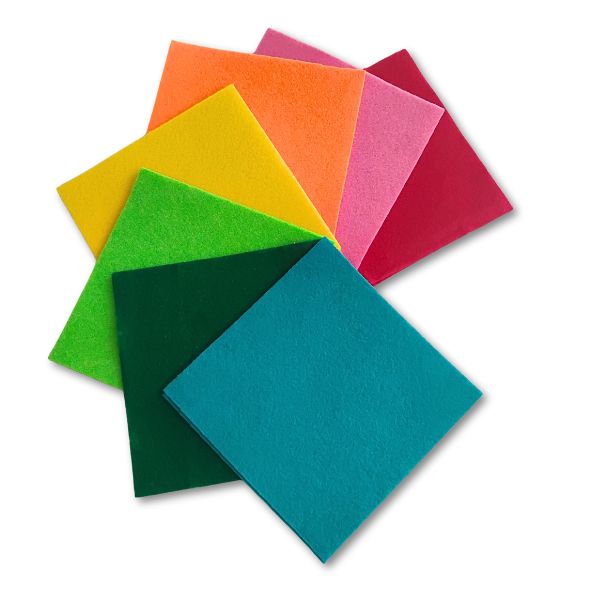 Paño Lenci Varios Colores Pieza de 15 x 15 cm
