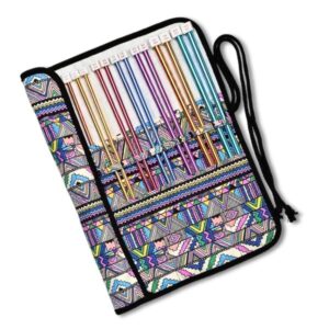 Porta Agujas de Tejer Estuche para Almacenamiento Organizador de Agujas para Tejer