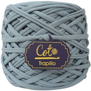 Trapillo Celeste Cemento de Algodón para Tejer