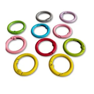 Aro Argolla Mosquetón 10 de colores para papelería etc manualidades