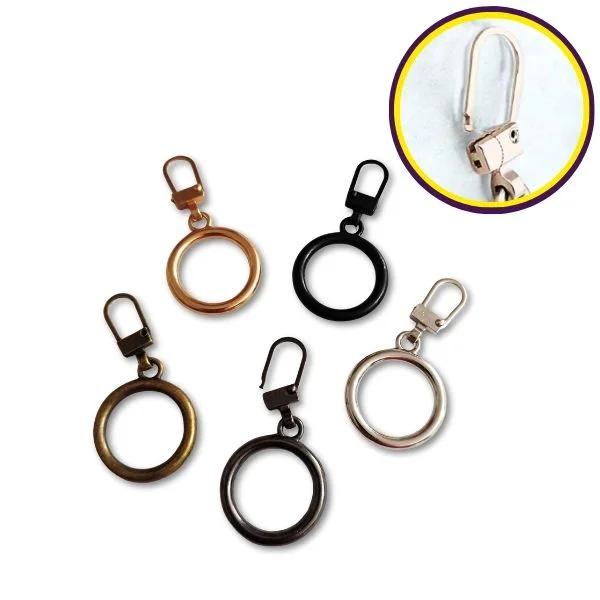 Jaladores Automáticos de Metal Circulo Salva Cremallera