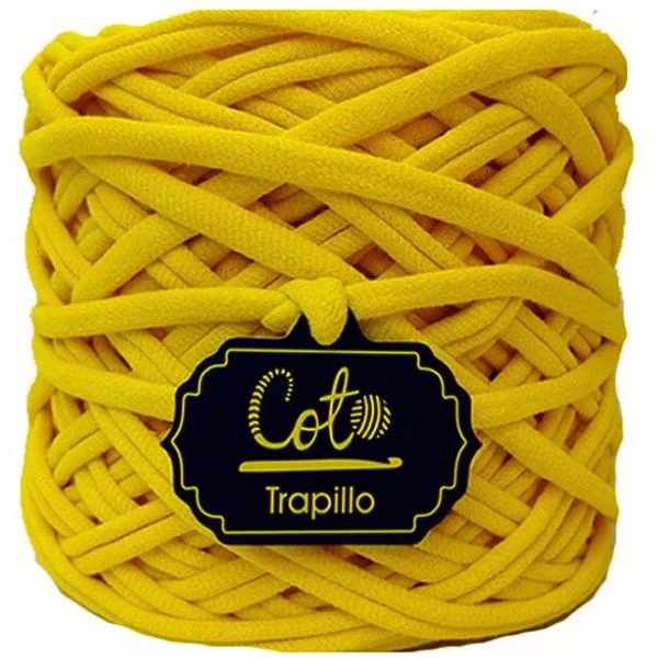 Trapillo Amarillo Intenso de Algodón para Tejer
