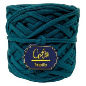 Trapillo Verde Petróleo de Algodón Peruano para Tejer