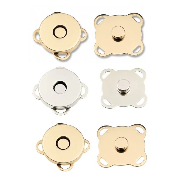 Broche imantado para Coser Dorado y Plateado 14 mm