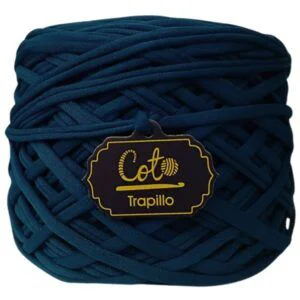 Trapillo Azul Delgado de Algodón para Tejer