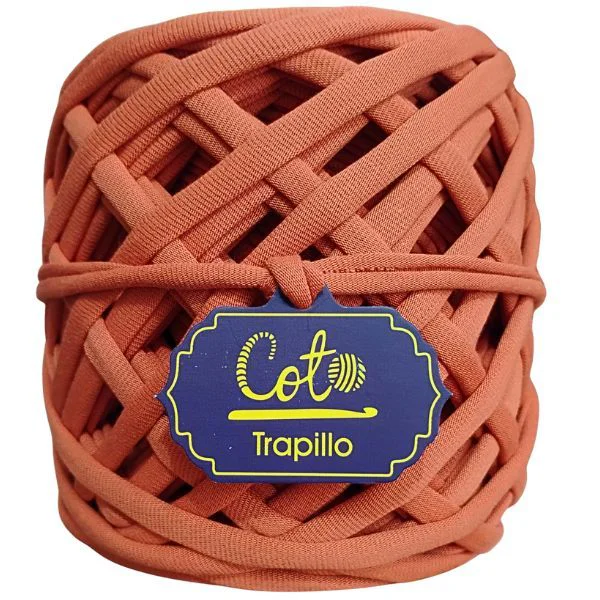 Trapillo-Naranja-Coral-para-Tejer-bolsos-y-carteras-Peru
