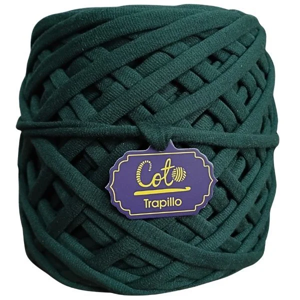 Trapillo-Verde-Botella-Oscuro-para-Tejer-bolsos-y-carteras-Peru
